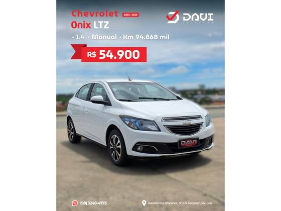 CHEVROLET ONIX 1.4 MPFI LTZ 8V FLEX 4P MANUAL CHEVROLET ONIX 1.4 MPFI LTZ 8V FLEX 4P MANUAL